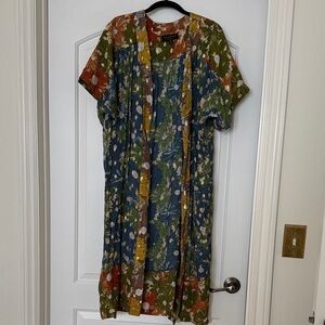 Current air Anthropologie Floral Patchwork Kimono